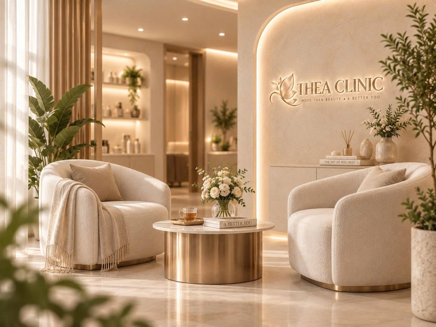 Không gian chờ thư giãn tại THEA Clinic